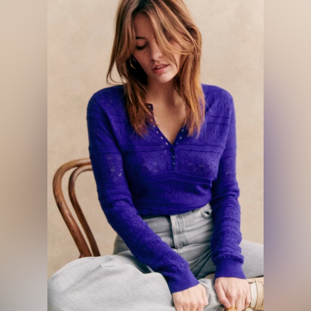 Sezane Lyna Jumper Bright Purple - Size XL